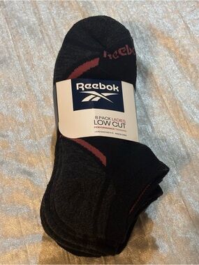 Reebok Black Ladies Low-Cut Athletic Socks with assorted color Accents